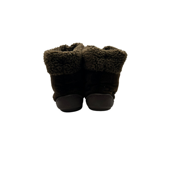 Dearfoams Brown Sherpa Fleece Boot Slippers Size 8 - Picture 5 of 6